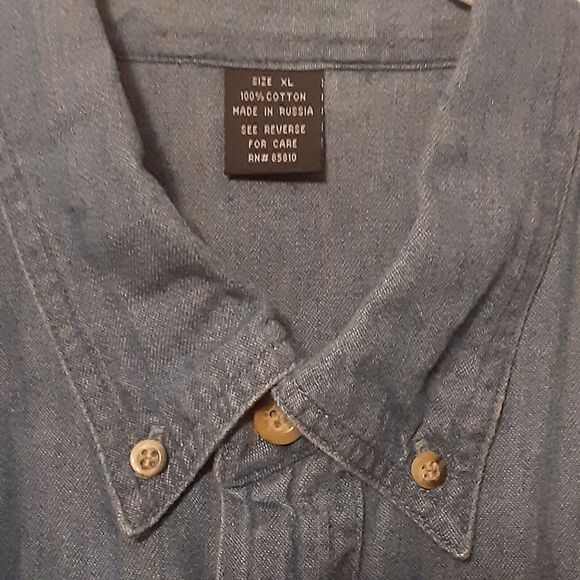 Florida Gators Adult Mens XL Blue Denim Sleevless Button Up Shirt NCAA - Picture 3 of 8